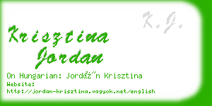 krisztina jordan business card